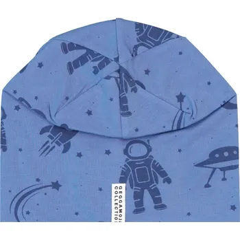 Kojenecká čepice Bambusová dětská fleecová čepice Blue astronaut Geggamoja Velikost: 44-46cm (6-12 měsíců) XXS