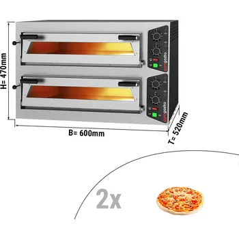 Pec na pizzu G.Gastro Pec na pizzu 1+1x35cm - manuální