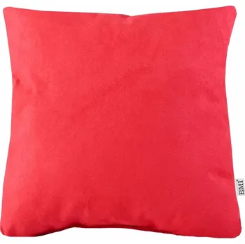 Dekorativní polštářek Polštář červený semiš EMI: Polštář 40x40 cm