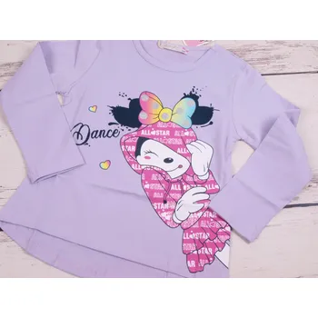 Tričko krátký rukáv Kugo HC0748 fialkové Mickey Mouse velikost oblečení - děti: 104