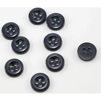 Knoflík Dírkový košilový knoflík - tmavý šedo modrý - průměr 1 cm