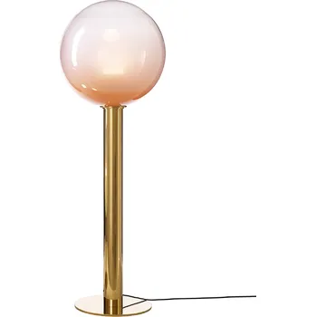 Stojací lampa Luxusní stojací lampa Bomma Phenomena, large ball Barva skla: Růžová, Barva montury: Zlatá