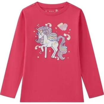 Dívčí tričko Wolf S2441A tmavě růžové 98