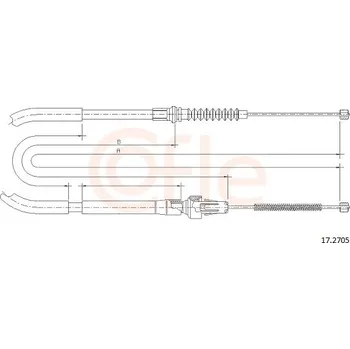 Lanko parkovací brzdy Tažné lanko, parkovací brzda, , COFLE, 92.17.2705