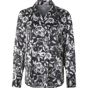 Dámská halenka esmara® Dámská saténová blůza (46, černá/bílá)