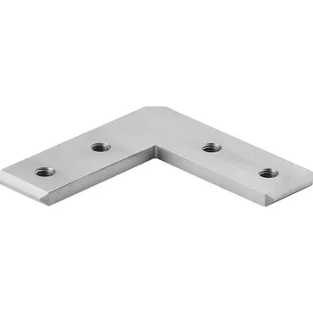 Zábradlí Spojka, 90°, horizontální, pro krycí lištu, 33x39x4,5 mm, hliník, surový