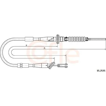 Spojka Tažné lanko, ovládání spojky, , COFLE, 92.15.2535