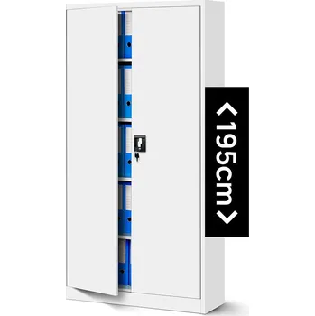 Šatní skříň Skříň lékařská skříň, kancelářská skříň na dokumenty vysoká Jan Nowak JAN H 195: bílá