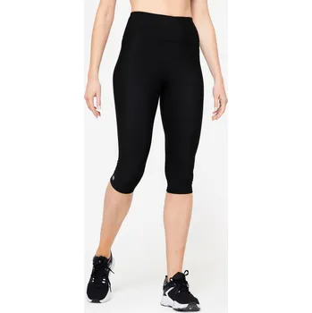 Dámské legíny DOMYOS Dámské 3/4 fitness legíny L ČERNÁ