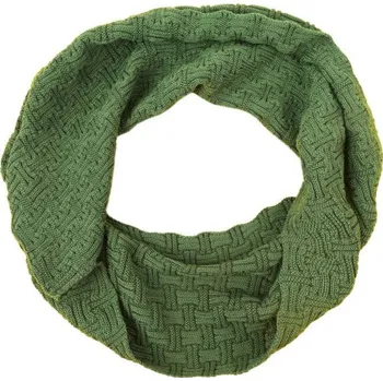 Šála Kama pletená Merino šála S39 105 - zelená 26x120