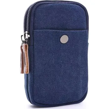 Ledvinka Canvasio plátěné Pouzdro na opasek Outdoor Modré Canvasio 97k-cube