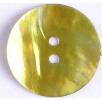Knoflík Knoflík 241114 perleť. ŽLUTÝ - Žlutá, 12 mm