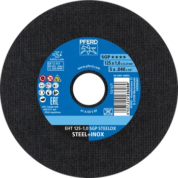 Řezný kotouč Pferd 61331421 | Řezný kotouč 125 x 1,0 x 22,23 mm, SGP STEELOX