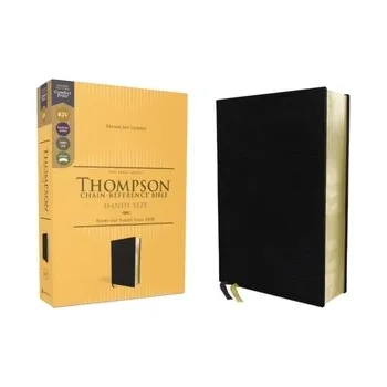 Encyklopedie KJV, Thompson Chain-Reference Bible, Handy Size, European Bonded Leather, Black, Red Letter, Comfort Print