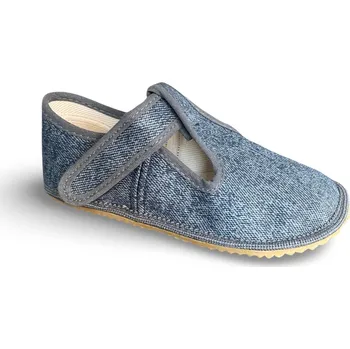 Chlapecké bačkory Beda barefoot přezůvky Grey Denim Velikost: EU 24