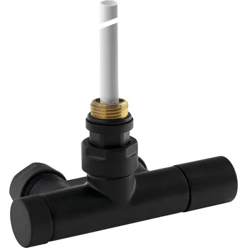 Radiátor Sapho MONO ONE připojovací sada ventilů jednobodová, rozteč 50mm, provedení černá mat