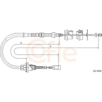Spojkové lanko Tazne lanko, ovladani spojky COFLE 12.7210