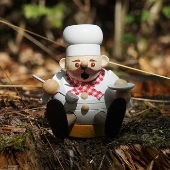 Čajovna Vykuřovadla Rymer Kouřící dřevěný panáček Kuchař sedící