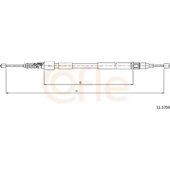 Auto-moto Tažné lanko, parkovací brzda COFLE 11.5759