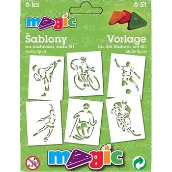 MAGIC papírové šablony na malování SPORT