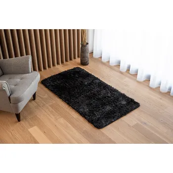 Koberec Plyšový kusový koberec BEST - ČERNÝ Rozměr koberce: 200x300 cm