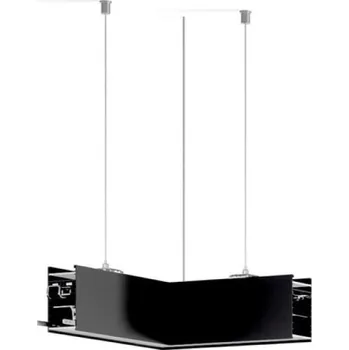 Ledshopik Svítidlo SERPENT tvar L90 | závěsné | svit dolů | černé | prizma | 3000K | ON-OFF