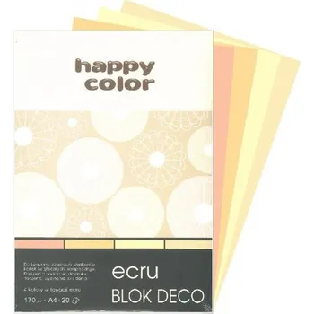 Blok s barevnými papíry A4 Deco 170 g - ecru odstíny