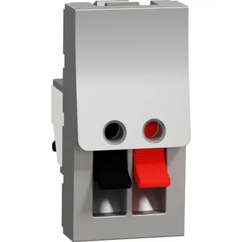 Elektrická zásuvka Schneider Electric NU348730 Unica - Svorky reproduktorové 1M, Aluminium