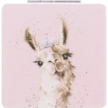 Kosmetické zrcátko Kapesní zrcátko "Llama Queen" Wrendale Designs - lama