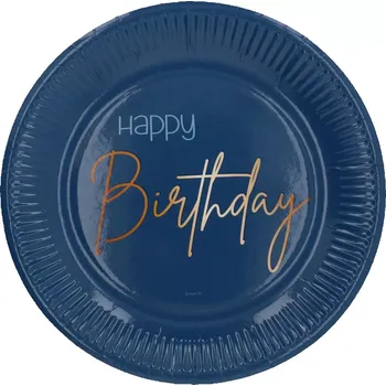 Talíř Papírové talíře Elegant True Blue 23 cm - 8 ks