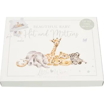 Dětská móda Kojenecká čepička a rukavičky "Little Savannah" - Africká zvířátka