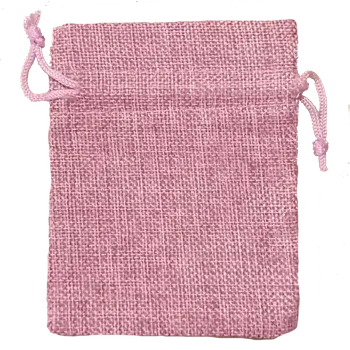 Hrací kostka Jutový pytlík na kostky - růžový