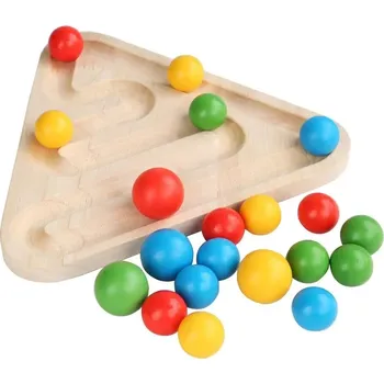 Dřevěná hračka Dřevěná hračka Lucy&Leo 283 Kouzelný trojúhelník 2v1 - s šablonami