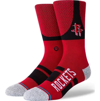 Pánská móda stance Ponožky (nba) rockets shortcut 2 crew socks red