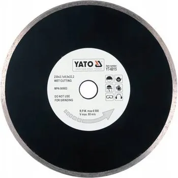 Řezný kotouč Diamantový kotouč, kontinuální segment, 230 mm YT-6015
