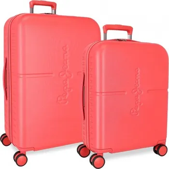 Cestovní taška PEPE JEANS Highlight Coral, Sada luxusních ABS cestovních kufrů 70cm/55cm,768952D