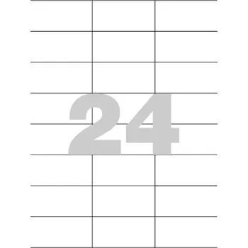 Samolepící etiketa Univerzální samolepicí etikety Spoko, 70 x 37, 24 etiket na A4, 2400 etiket v balení, ostré rohy