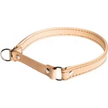 Obojek pro psa MZ - potřeby pro lovecké psy Obojek polostahovací kožený se zarážkou Přírodní Velikost: 40cm