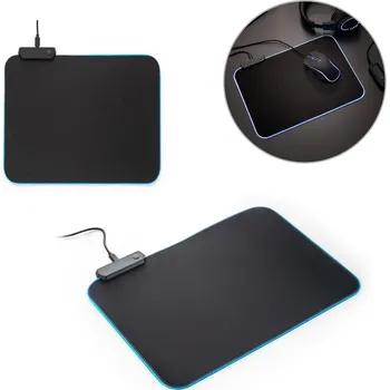 Podložka pod myš THORNE MOUSEPAD RGB. Herní podložka pod myš s RGB LED osvětlením z polyesteru bez potisku bez potisku 1 bez potisku
