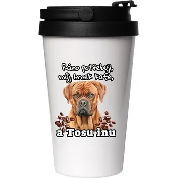 Cestovní nerezový hrnek s potiskem Kafe Tosa inu