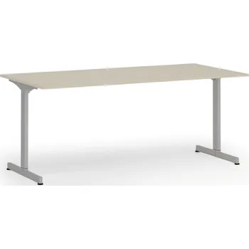 Psací stůl B2B Partner Kancelářský stůl PRIMO BETA, 180x90 cm, šedá podnož, bříza