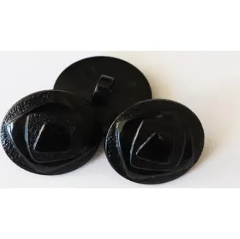 Knoflík Knoflík ČERNÝ plastový - Černá, 18mm