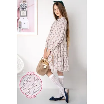 DÍVČÍ PROLAMOVANÉ PONOŽKY MABEL DR2306 bianco UNI