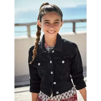 Dívčí jeans bunda Mayoral 6460-50 černá velikost 140