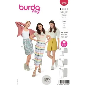 Střih Burda číslo 5888 na sukni -