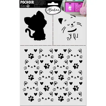 Výtvarná sada Šablona Aladine 20x30 cm - Kočičí svět