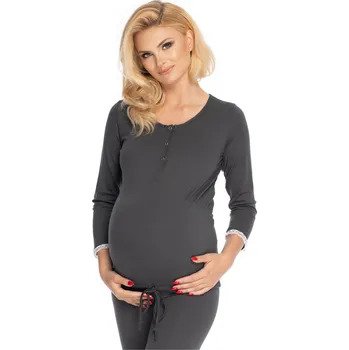 Dámské pyžamo PeeKaBoo Dámské těhotenské pyžamové kalhoty Twisting grafitová S/M