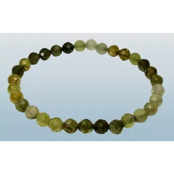 Náramek Zelený granát – exkluzivní fazetovaný náramek 6 mm