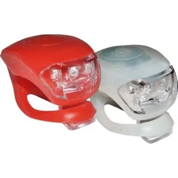 Cyklosvítilna sada blikaček na kolo MAX1 FROG 2LED 28288 - ČERVENÁ+BÍLÁ, 2 DIODY