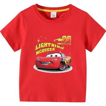 Dívčí tričko Dětské tričko CARS Lightning McQueen (mix barev) Barva: Červená, Velikost: 130
